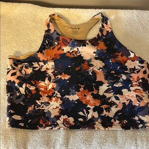 Old Navy Active Girl Youth Blue Orange Sleeveless Crop Tank Top Size Extra Large